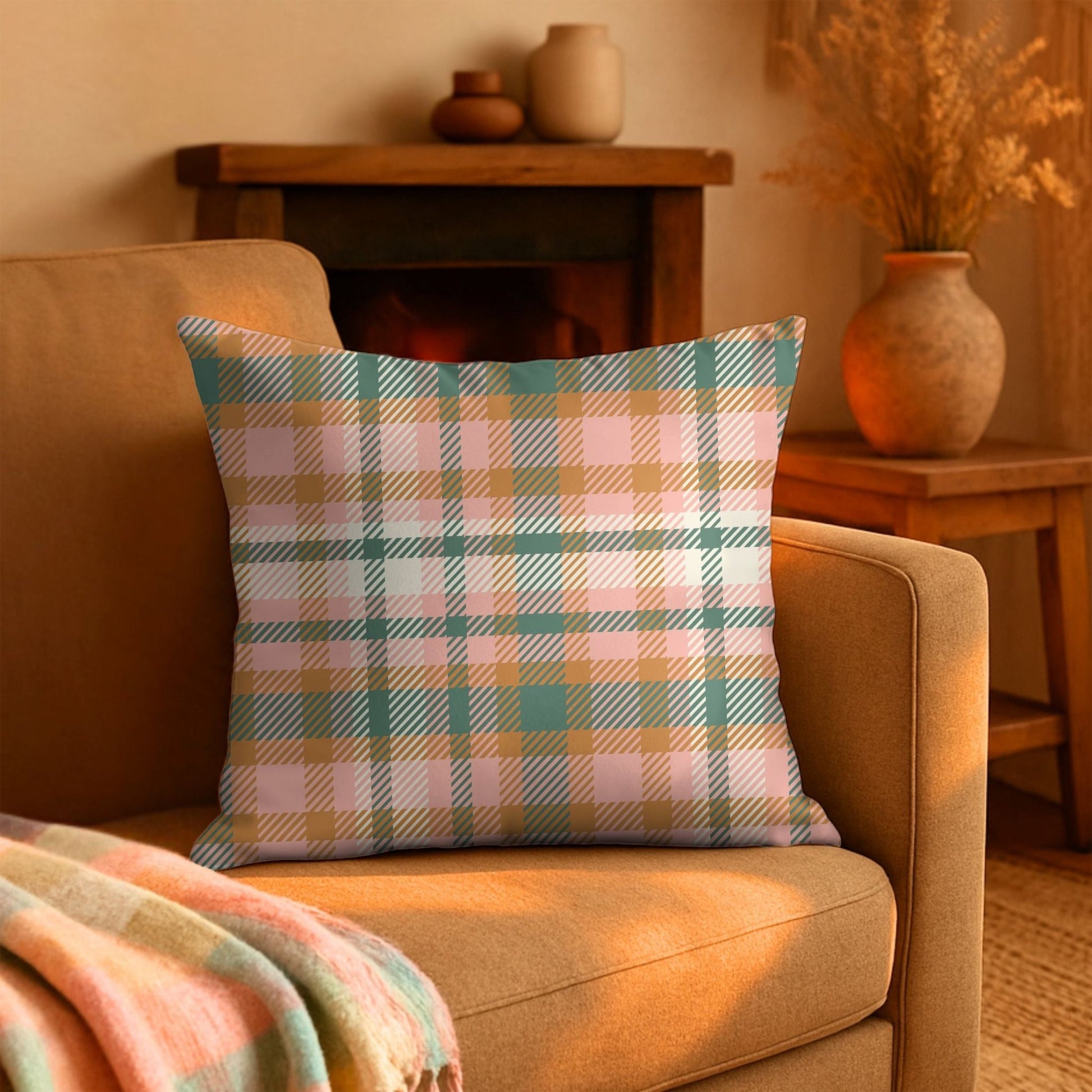 Pastel Plaid Pillow Cover - SANKTUARI DECOR