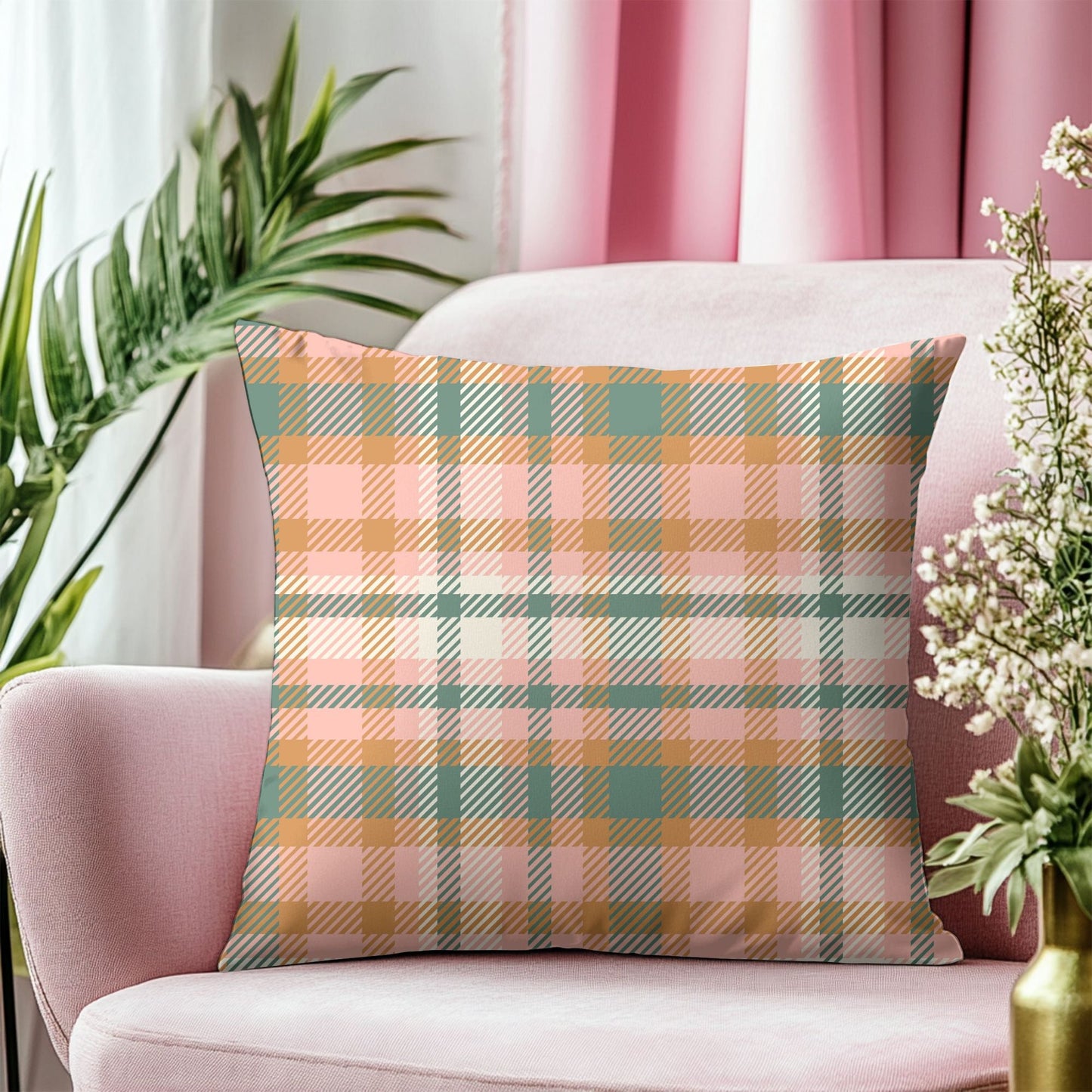Pastel Plaid Pillow Cover - SANKTUARI DECOR