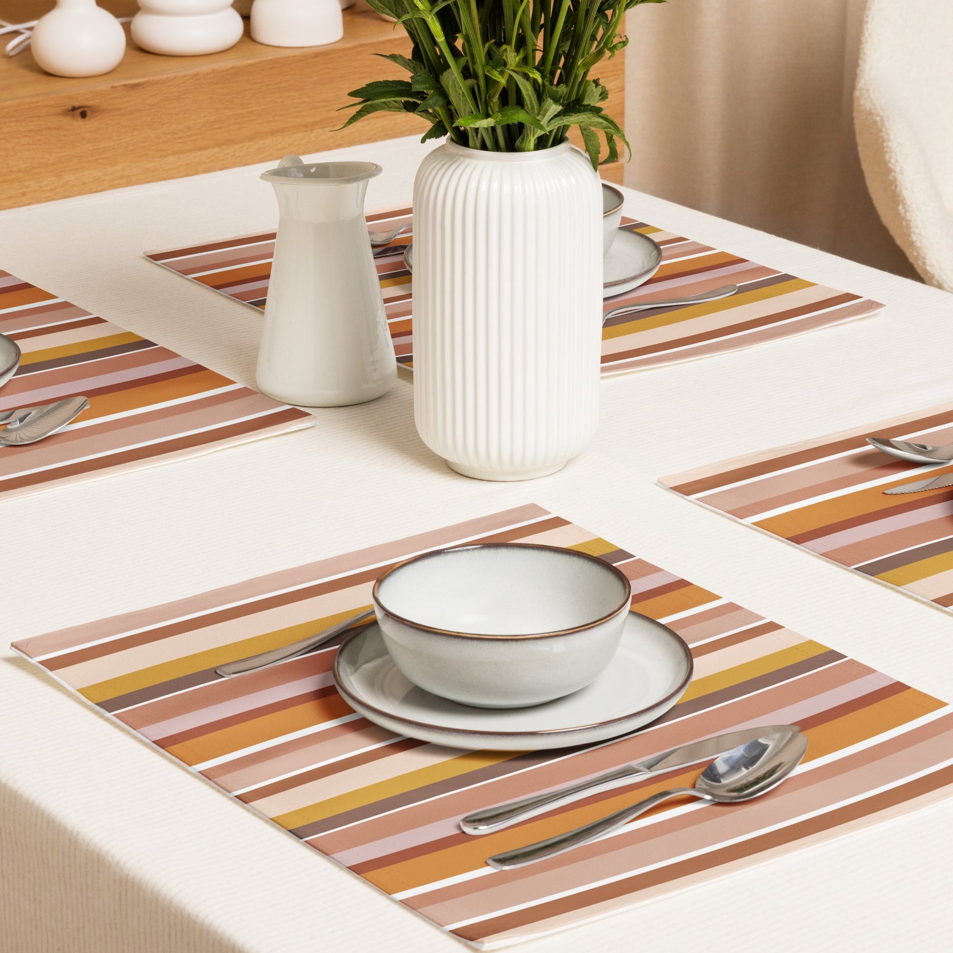Pastel Stripes Placemat Set of 4 - SANKTUARI DECOR