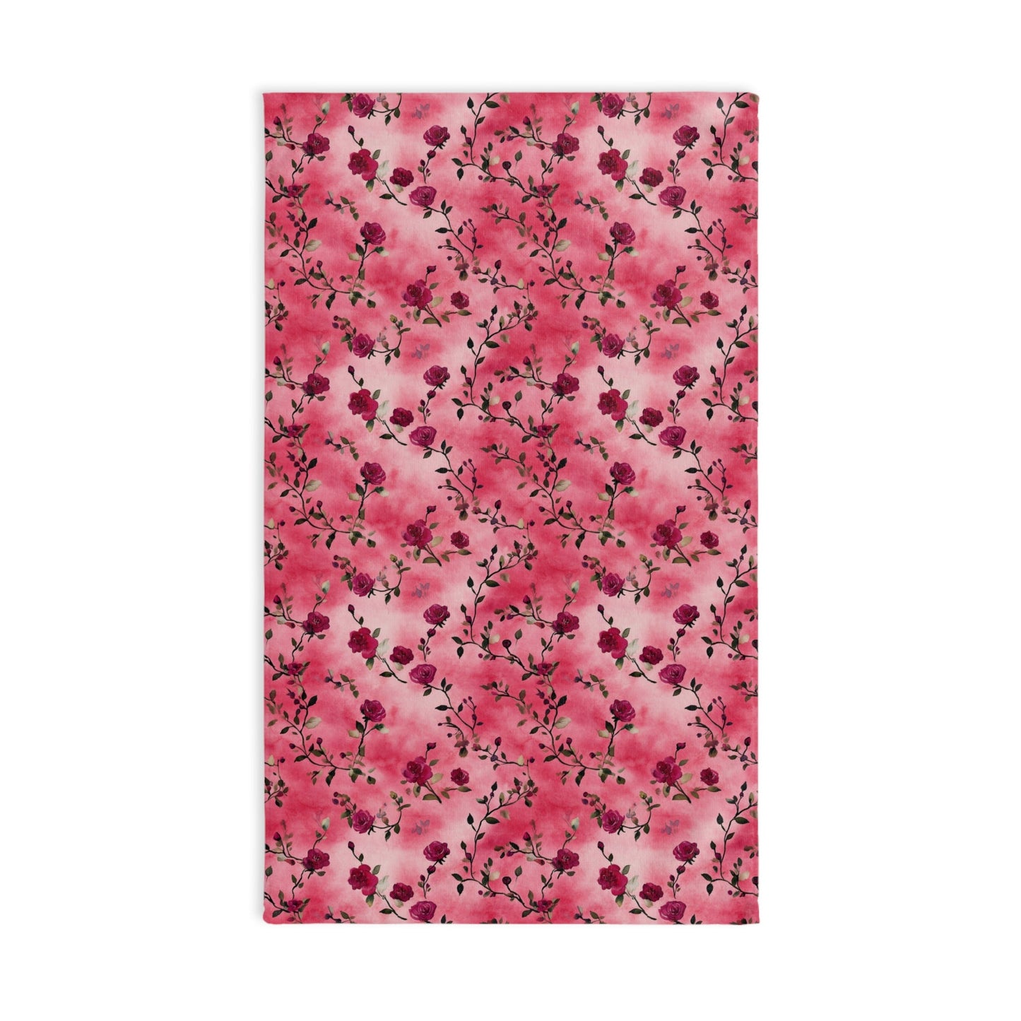 Pink Rose Floral Hand Towel - SANKTUARI DECOR