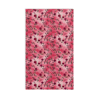 Pink Rose Floral Hand Towel - SANKTUARI DECOR