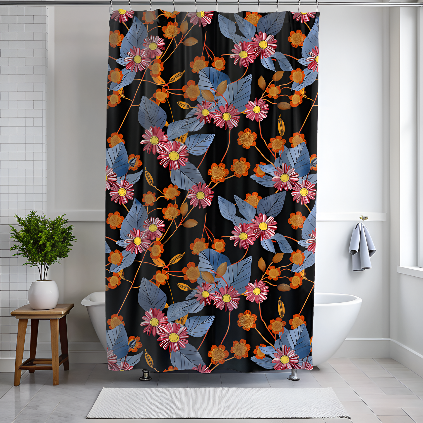 Batik Print Shower Curtain