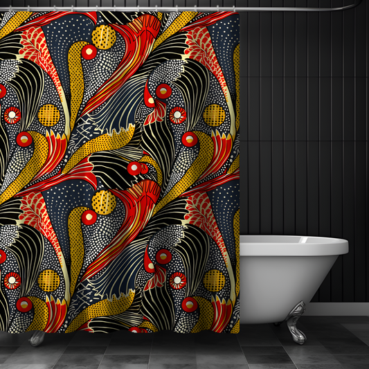 Ankara Print Shower Curtain