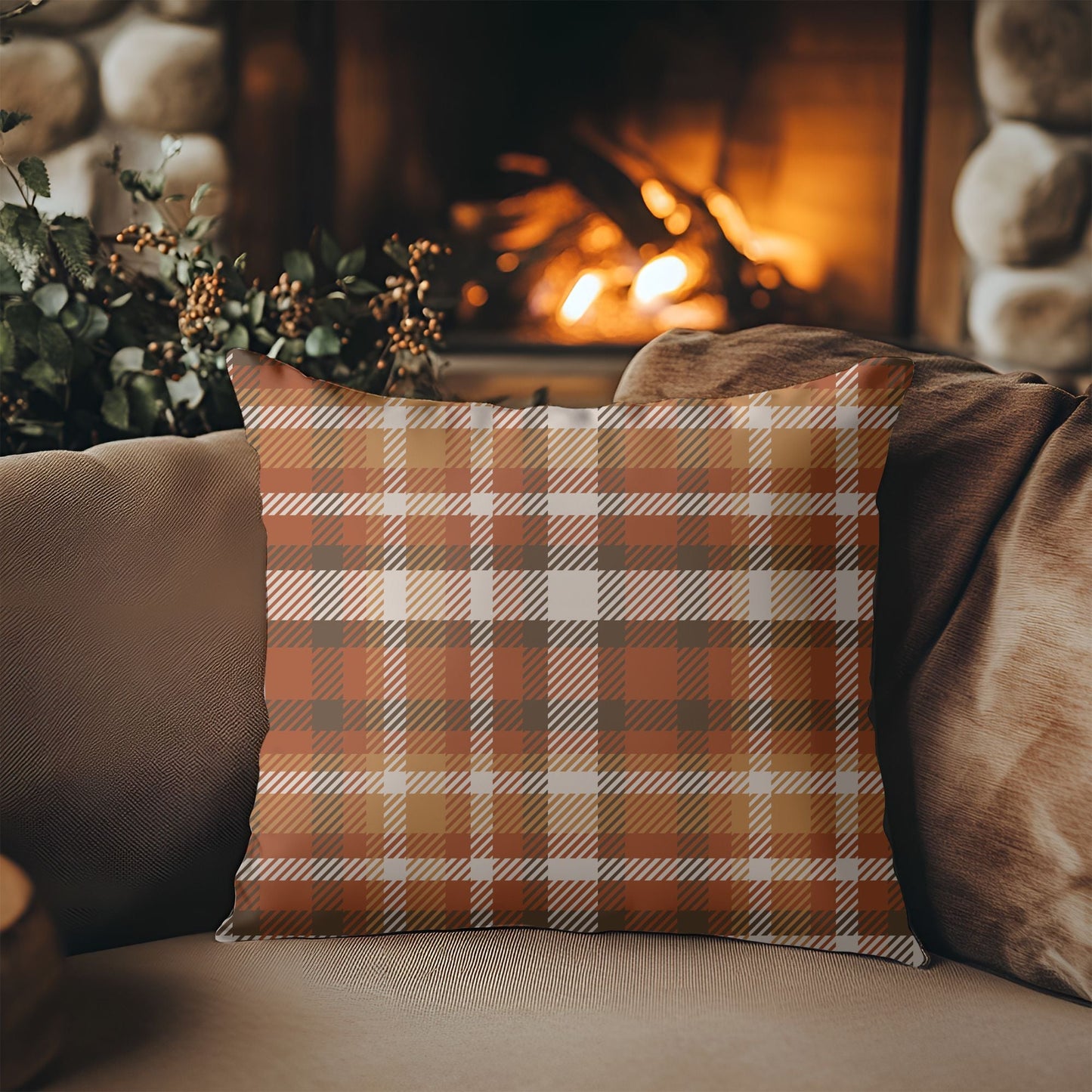 Plaid Tartan Throw Pillow Cover - SANKTUARI DECOR