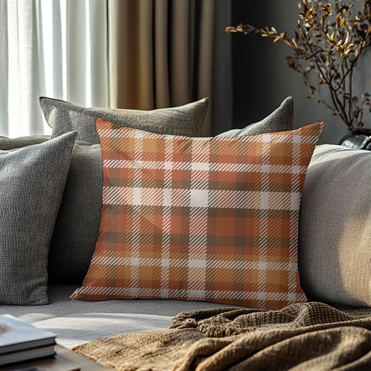 Plaid Tartan Throw Pillow Cover - SANKTUARI DECOR