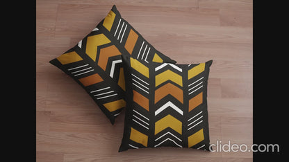 African Geometric Throw Pillow Video