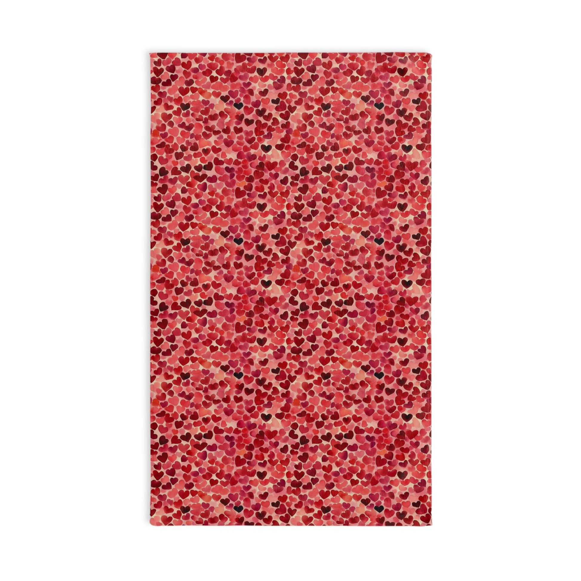 Red Hearts Hand Towel - SANKTUARI DECOR