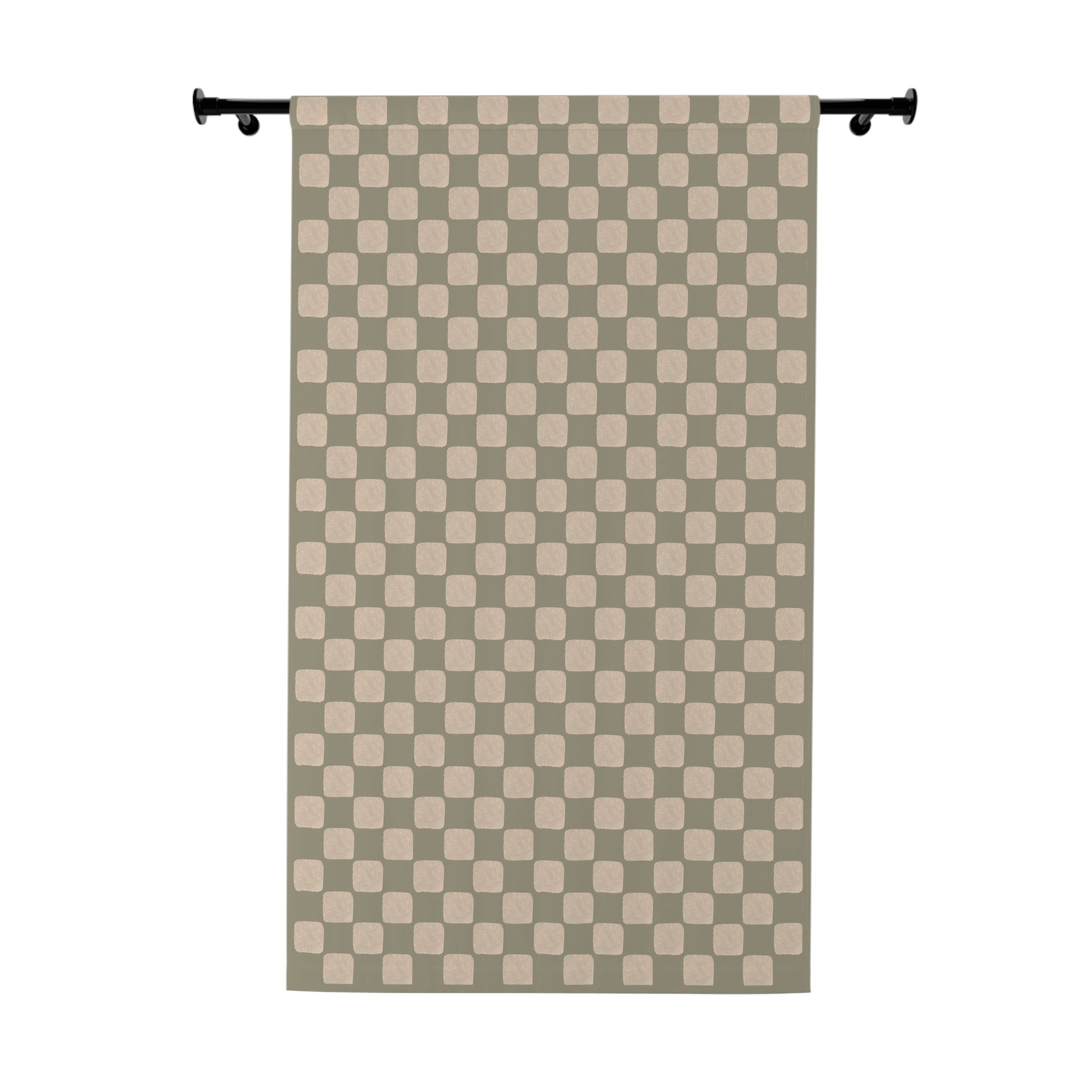 Retro Checkered Window Curtains - SANKTUARI DECOR