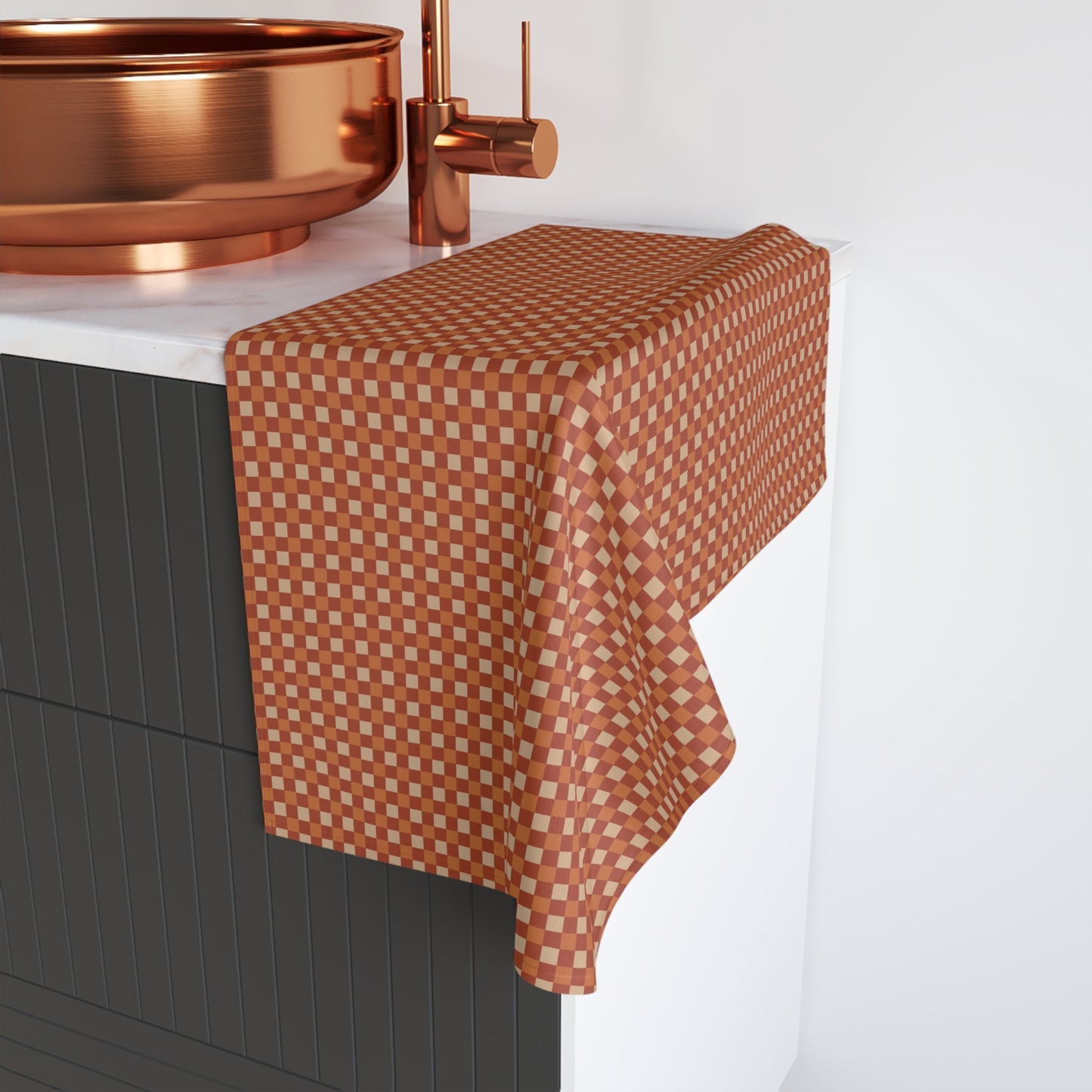 Rustic Checkered Hand Towel - SANKTUARI DECOR