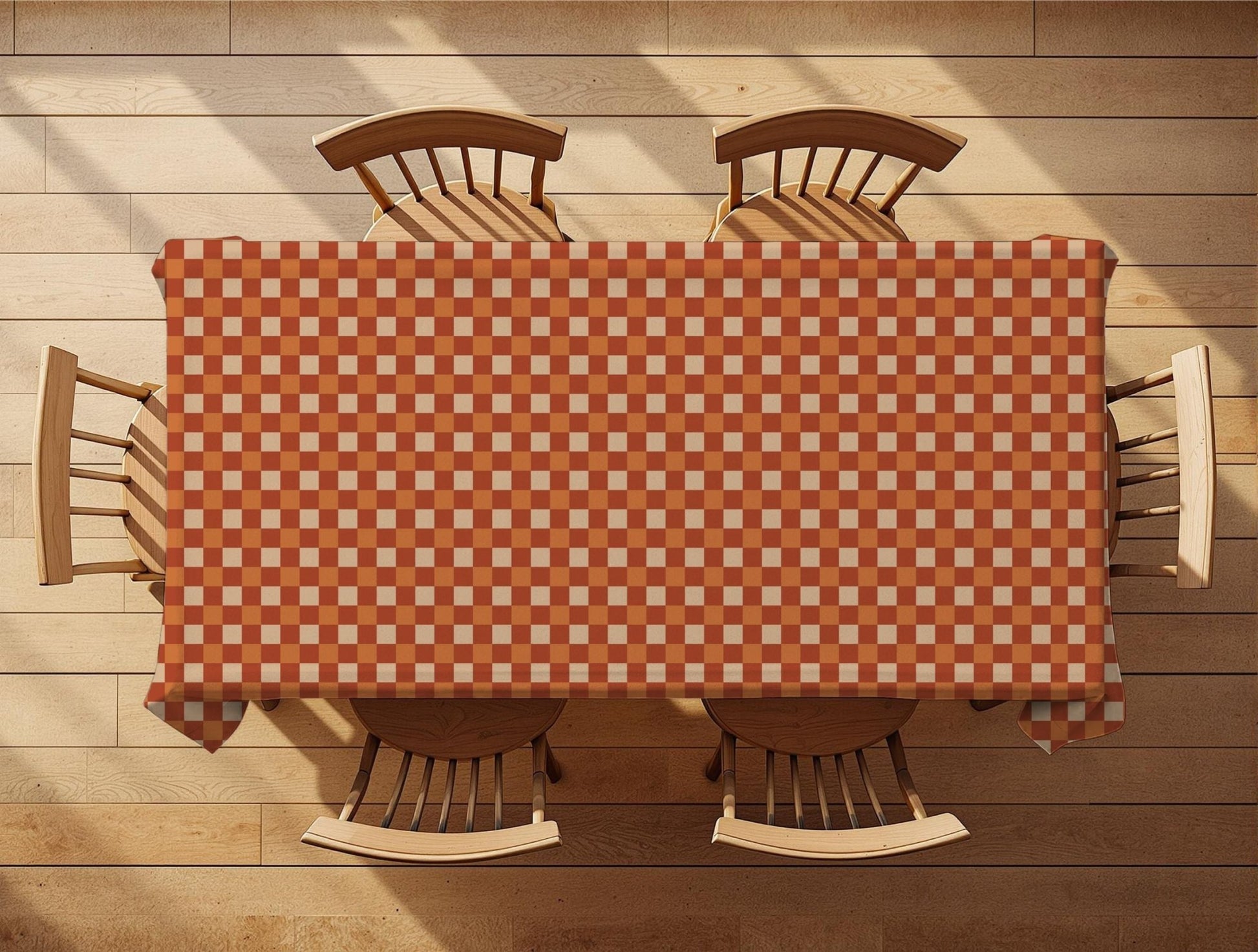 Rustic Checkered Tablecloth - SANKTUARI DECOR