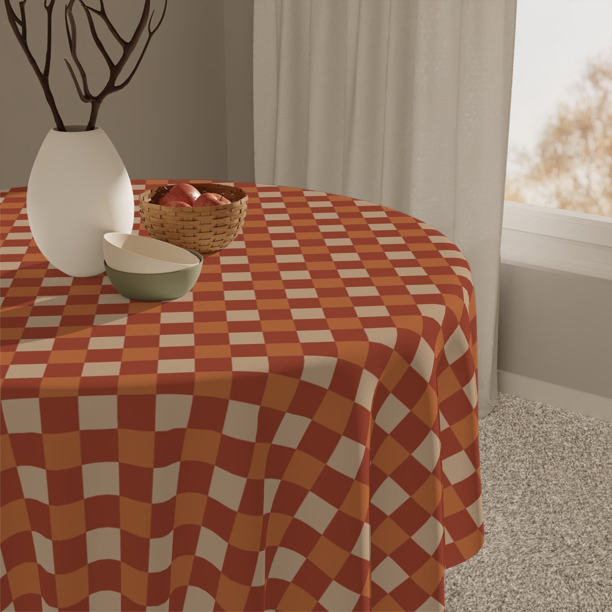 Rustic Checkered Tablecloth - SANKTUARI DECOR