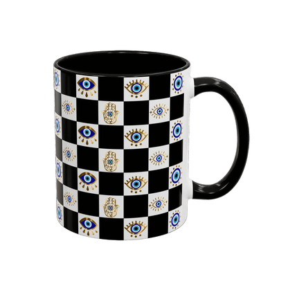 Spiritual Morning Protection Set | Evil Eye Doormat Mug Coaster Bundle - SANKTUARI DECOR