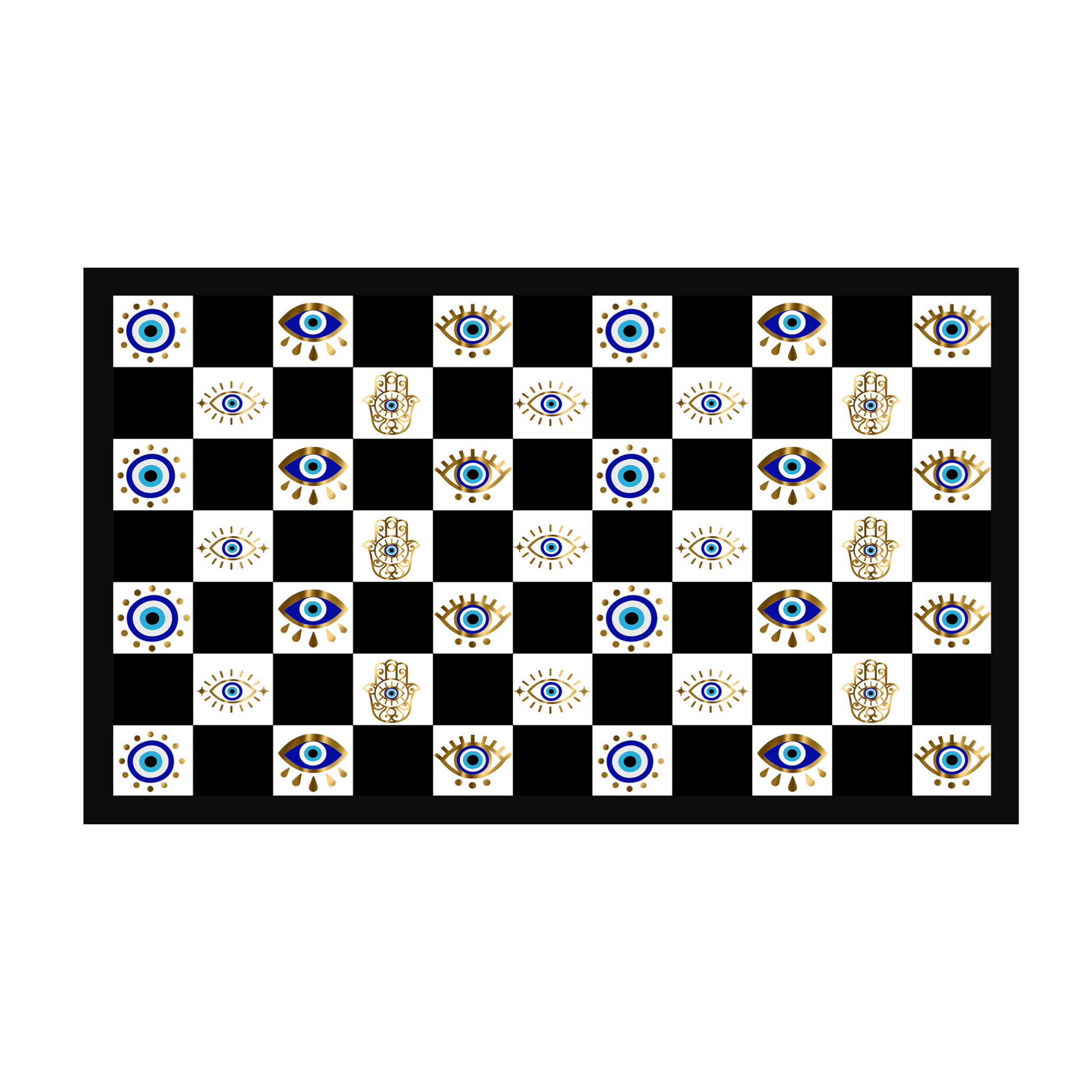 Spiritual Morning Protection Set | Evil Eye Doormat Mug Coaster Bundle - SANKTUARI DECOR