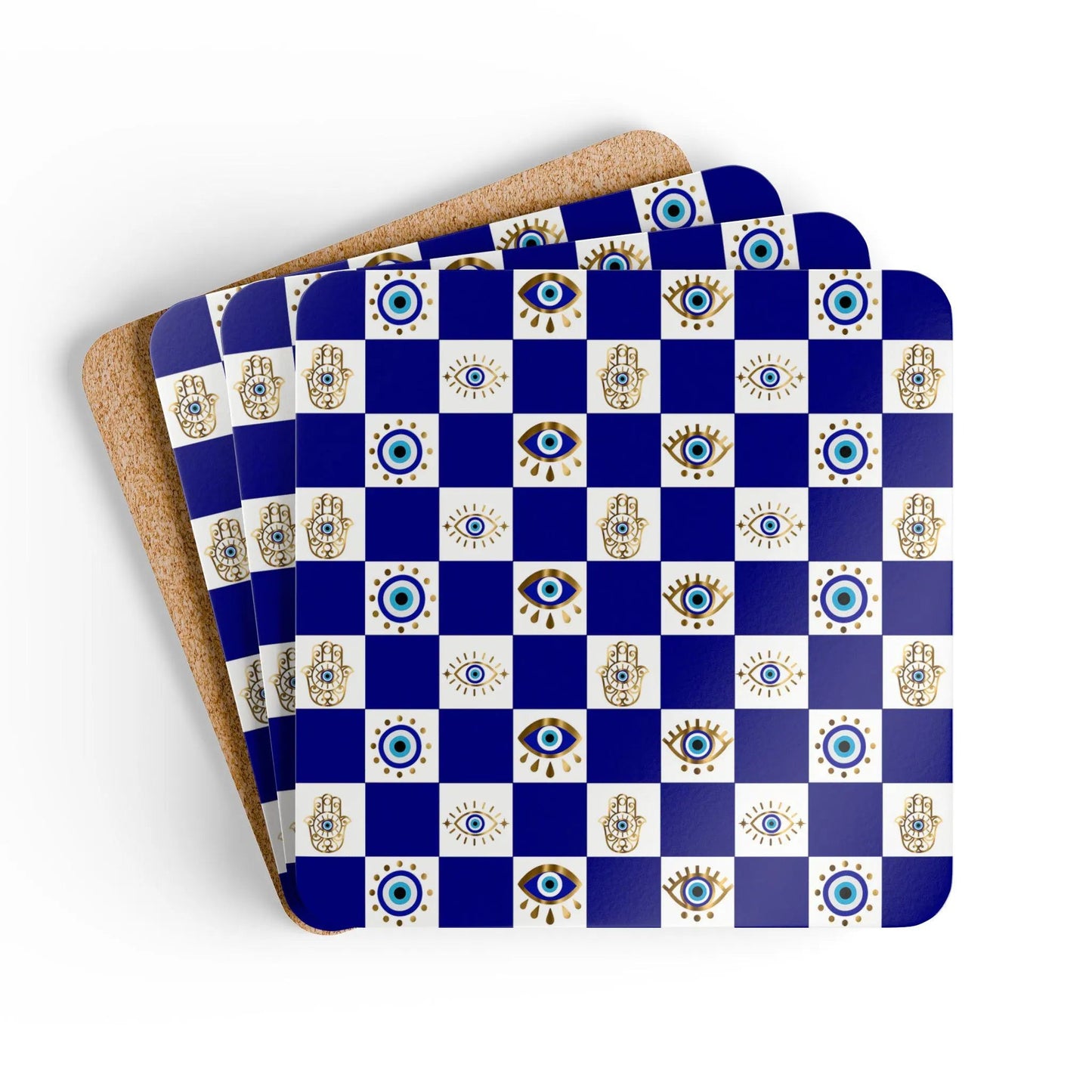 Spiritual Morning Protection Set | Evil Eye Doormat Mug Coaster Bundle - SANKTUARI DECOR
