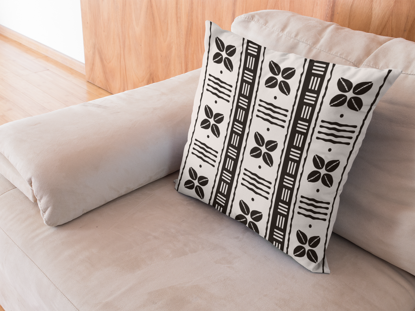 African Shells Pillow Cover-White