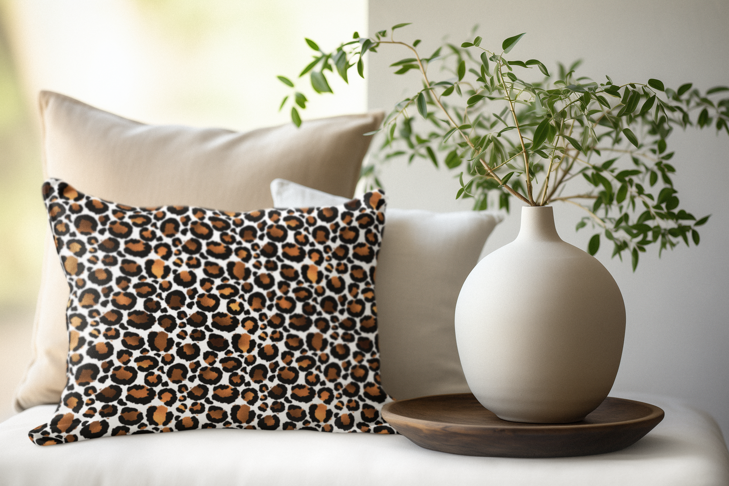 Leopard Print Throw Pillow