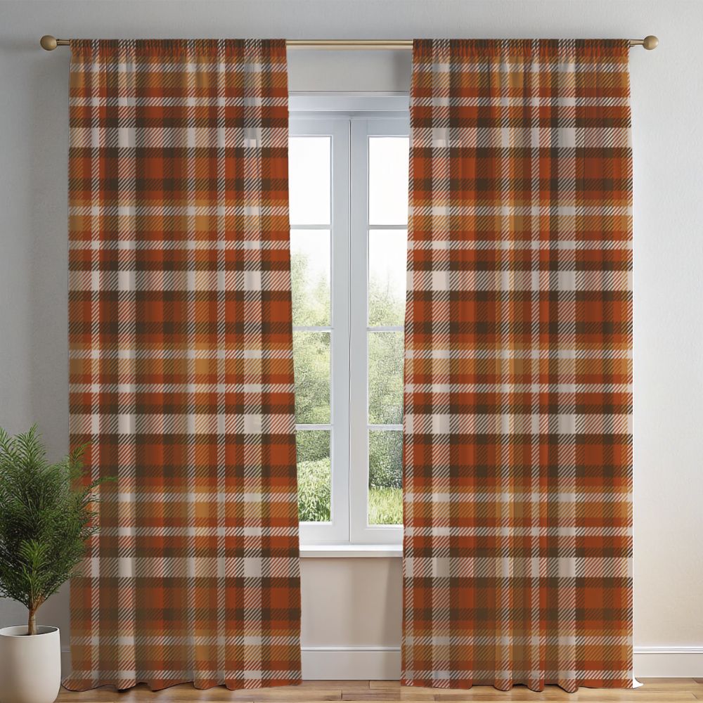 Tartan Window Curtains - SANKTUARI DECOR