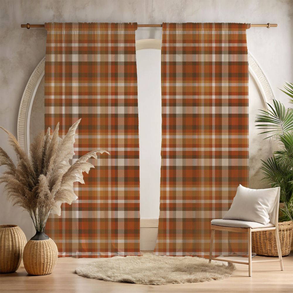 Tartan Window Curtains - SANKTUARI DECOR