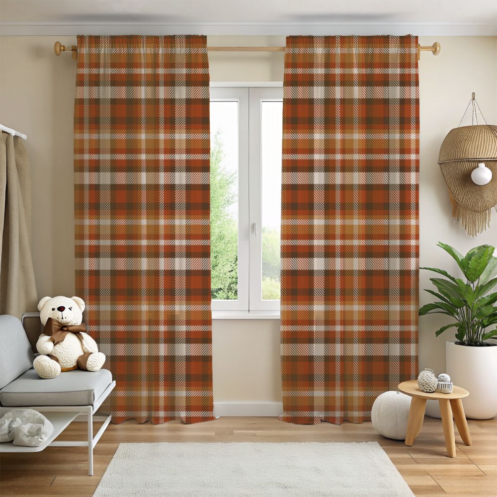 Tartan Window Curtains - SANKTUARI DECOR