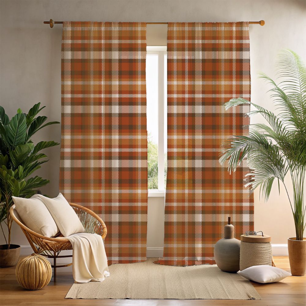 Tartan Window Curtains - SANKTUARI DECOR