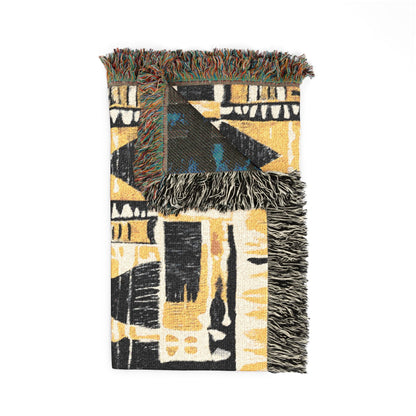 Tribal African Pattern Woven Blanket - SANKTUARI DECOR