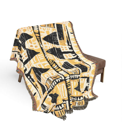 Tribal African Pattern Woven Blanket - SANKTUARI DECOR