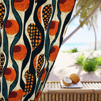 African decor window coverings for home