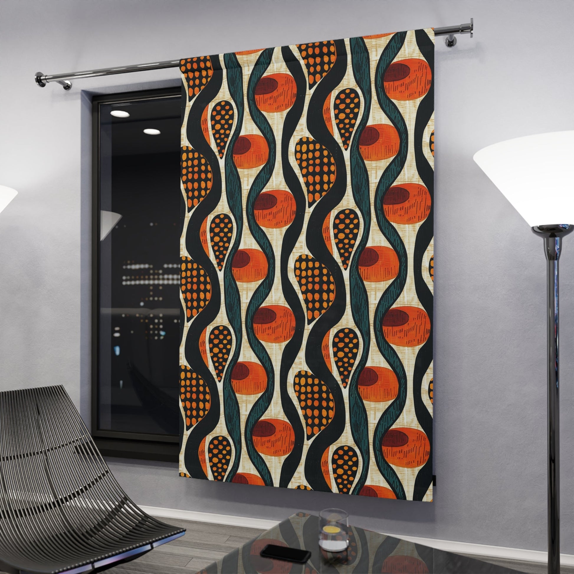 Tribal African Print Window Curtains - SANKTUARI DECOR