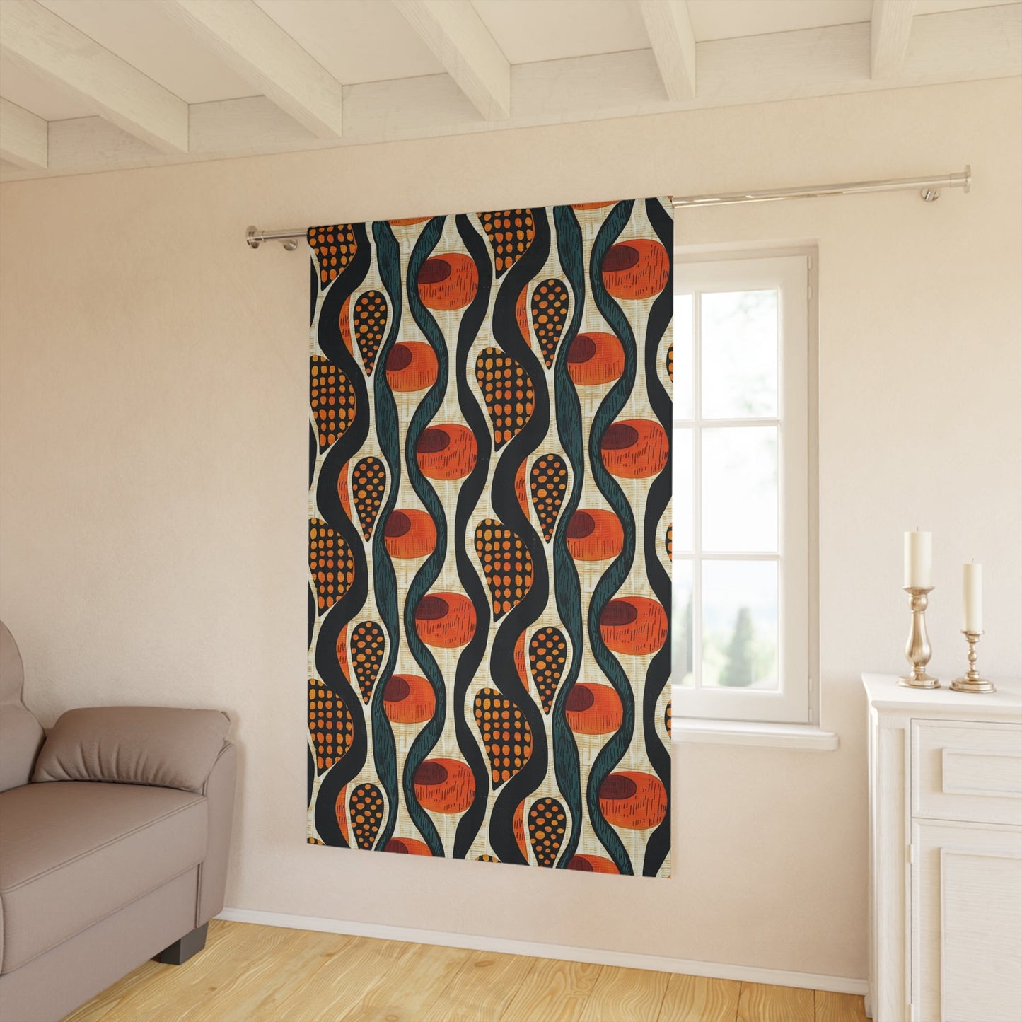 Tribal African Print Window Curtains - SANKTUARI DECOR