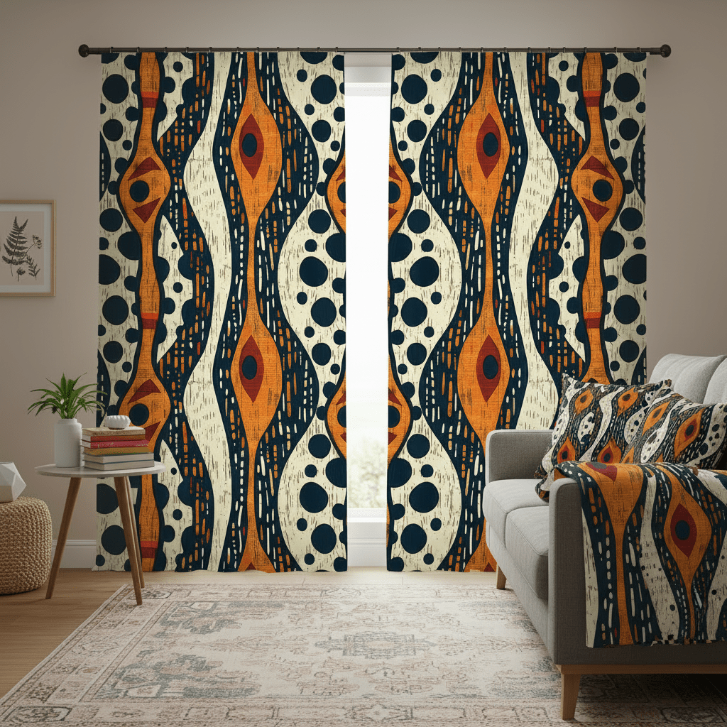 Tribal Mudcloth Living Room Decor Set - SANKTUARI DECOR