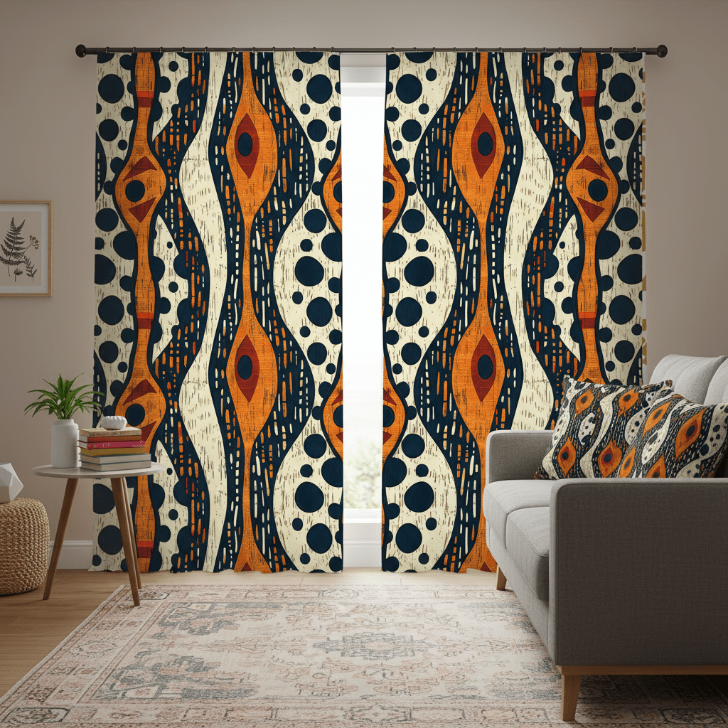 Tribal Mudcloth Living Room Decor Set - SANKTUARI DECOR