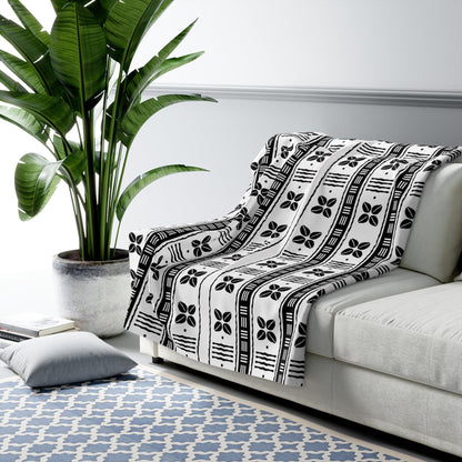 White African Cowrie Shells Sherpa Blanket - SANKTUARI DECOR