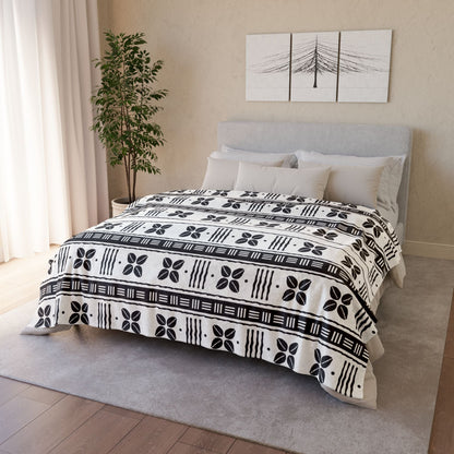 White African Cowrie Shells Sherpa Blanket - SANKTUARI DECOR
