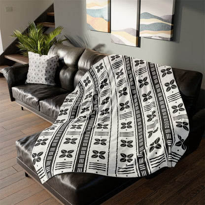 White African Cowrie Shells Sherpa Blanket - SANKTUARI DECOR