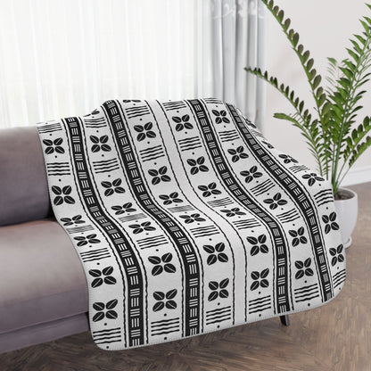 White African Cowrie Shells Sherpa Blanket - SANKTUARI DECOR