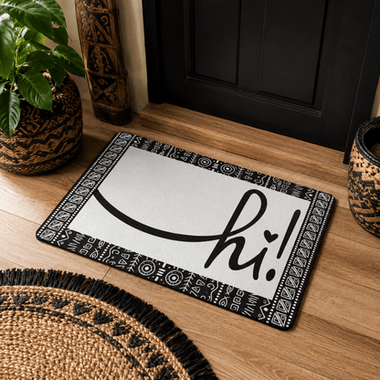 White Afro Boho Hi Doormat - SANKTUARI DECOR