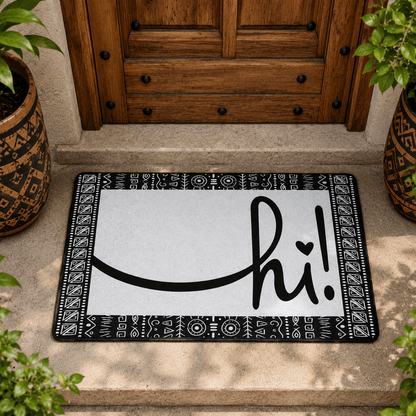 White Afro Boho Hi Doormat - SANKTUARI DECOR