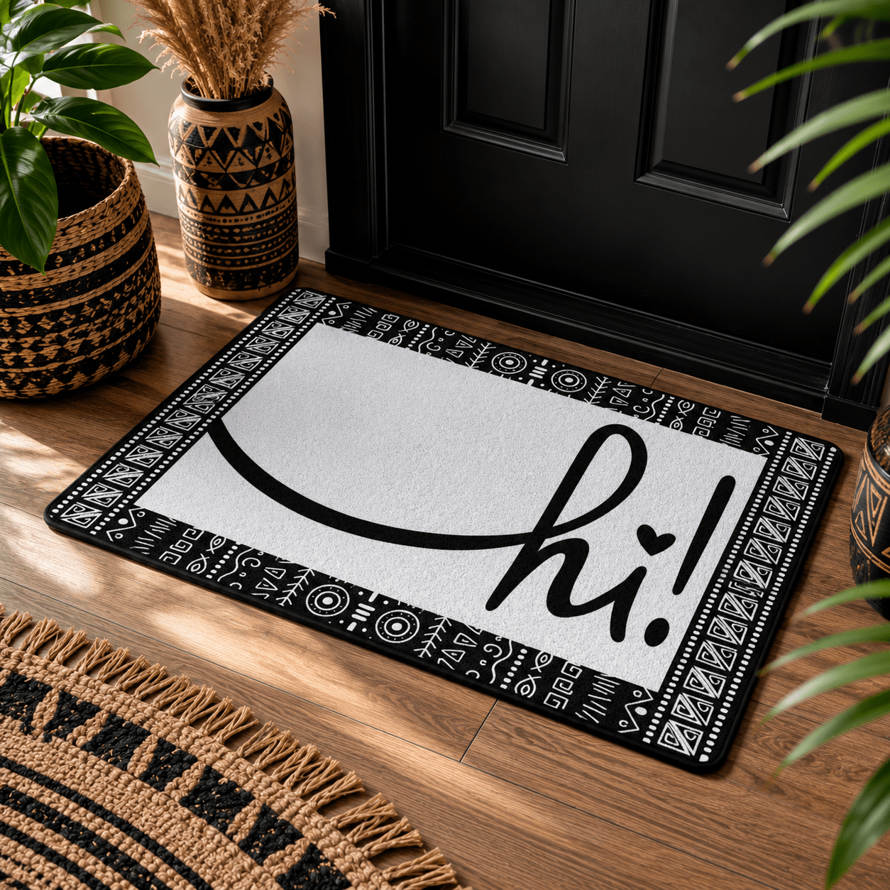 White Afro Boho Hi Doormat - SANKTUARI DECOR