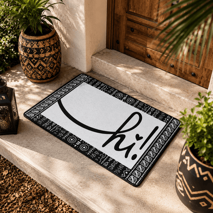 White Afro Boho Hi Doormat - SANKTUARI DECOR