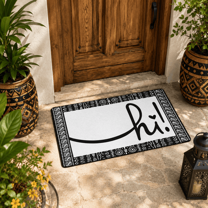 White Afro Boho Hi Doormat - SANKTUARI DECOR