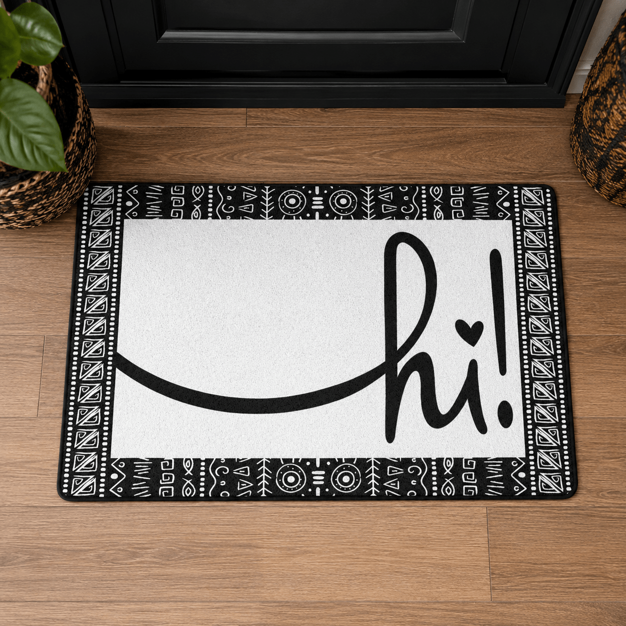 White Afro Boho Hi Doormat - SANKTUARI DECOR