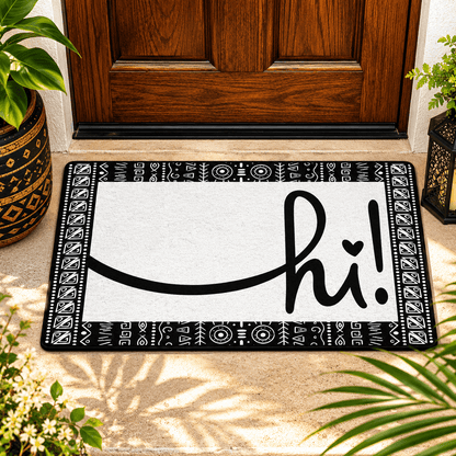 White Afro Boho Hi Doormat - SANKTUARI DECOR