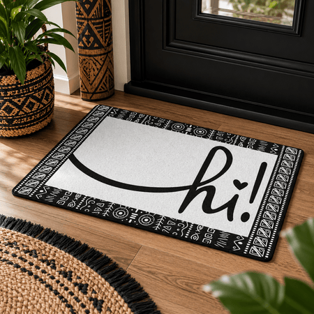 White Afro Boho Hi Doormat - SANKTUARI DECOR
