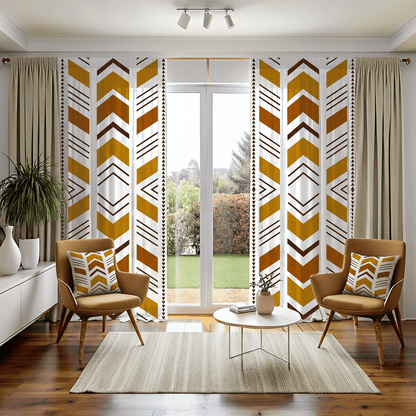 White Bogolan Mudcloth Living Room Set - SANKTUARI DECOR
