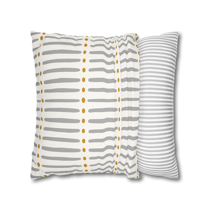 White Gold Mudcloth Pillow Cover - SANKTUARI DECOR