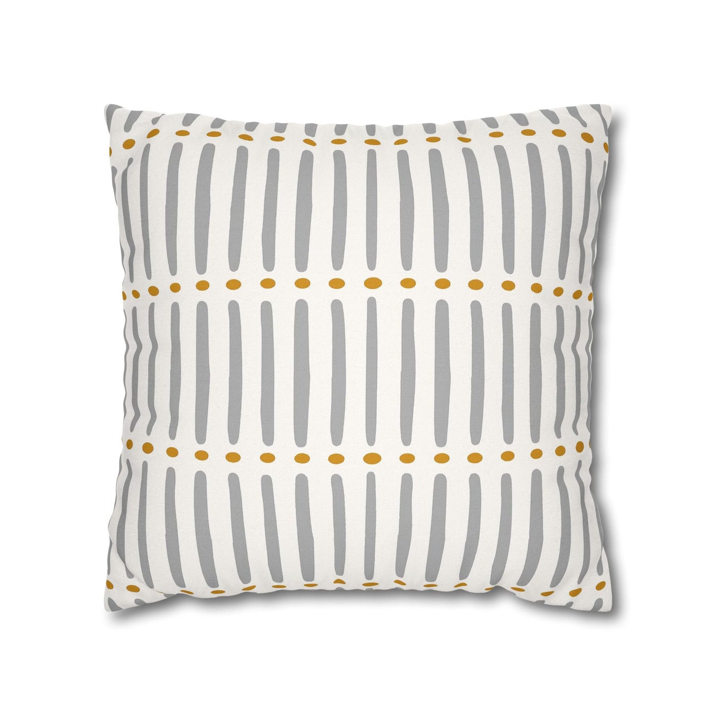 White Gold Mudcloth Pillow Cover - SANKTUARI DECOR