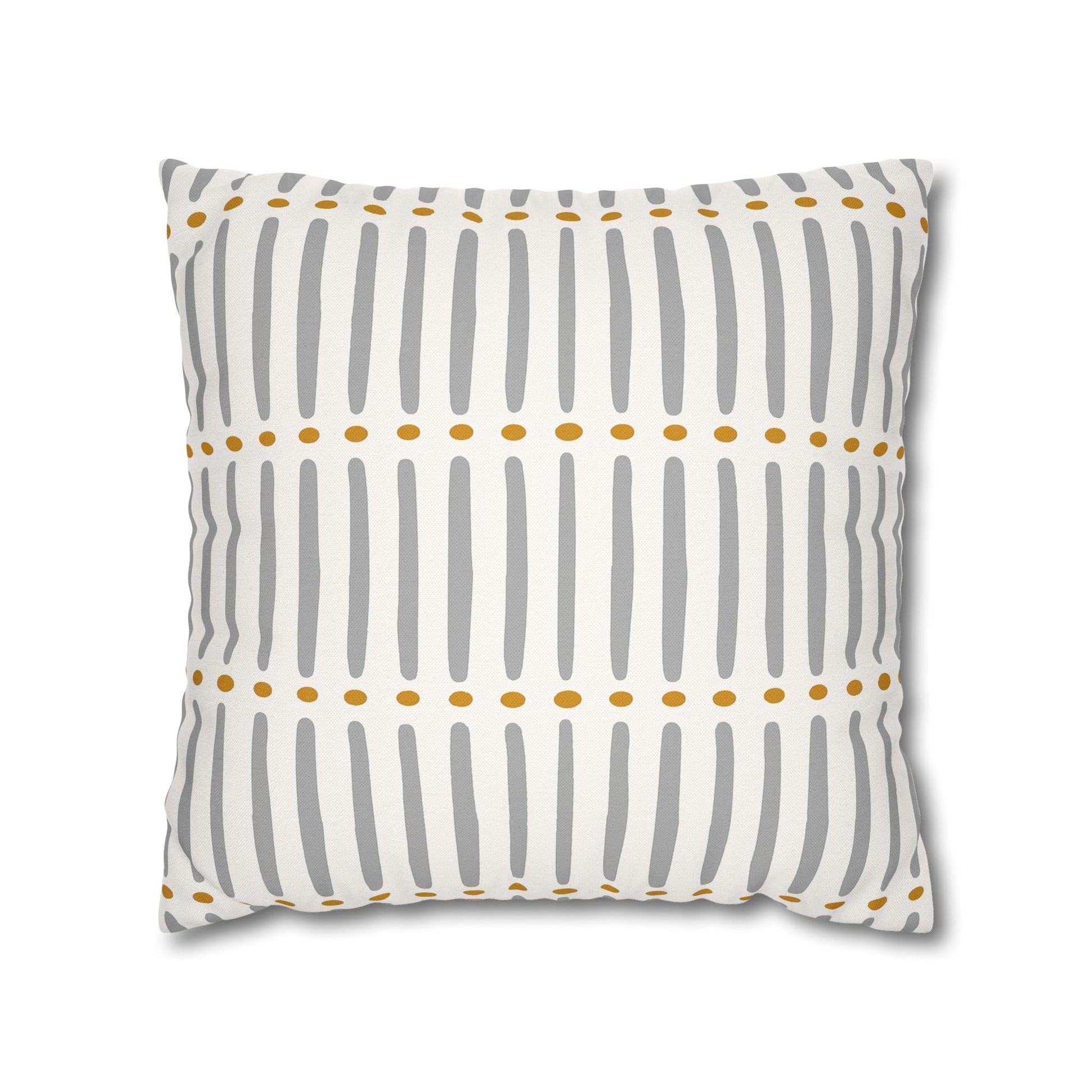 White Gold Mudcloth Pillow Cover - SANKTUARI DECOR