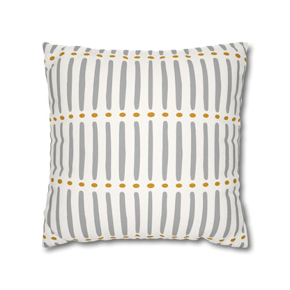 White Gold Mudcloth Pillow Cover - SANKTUARI DECOR