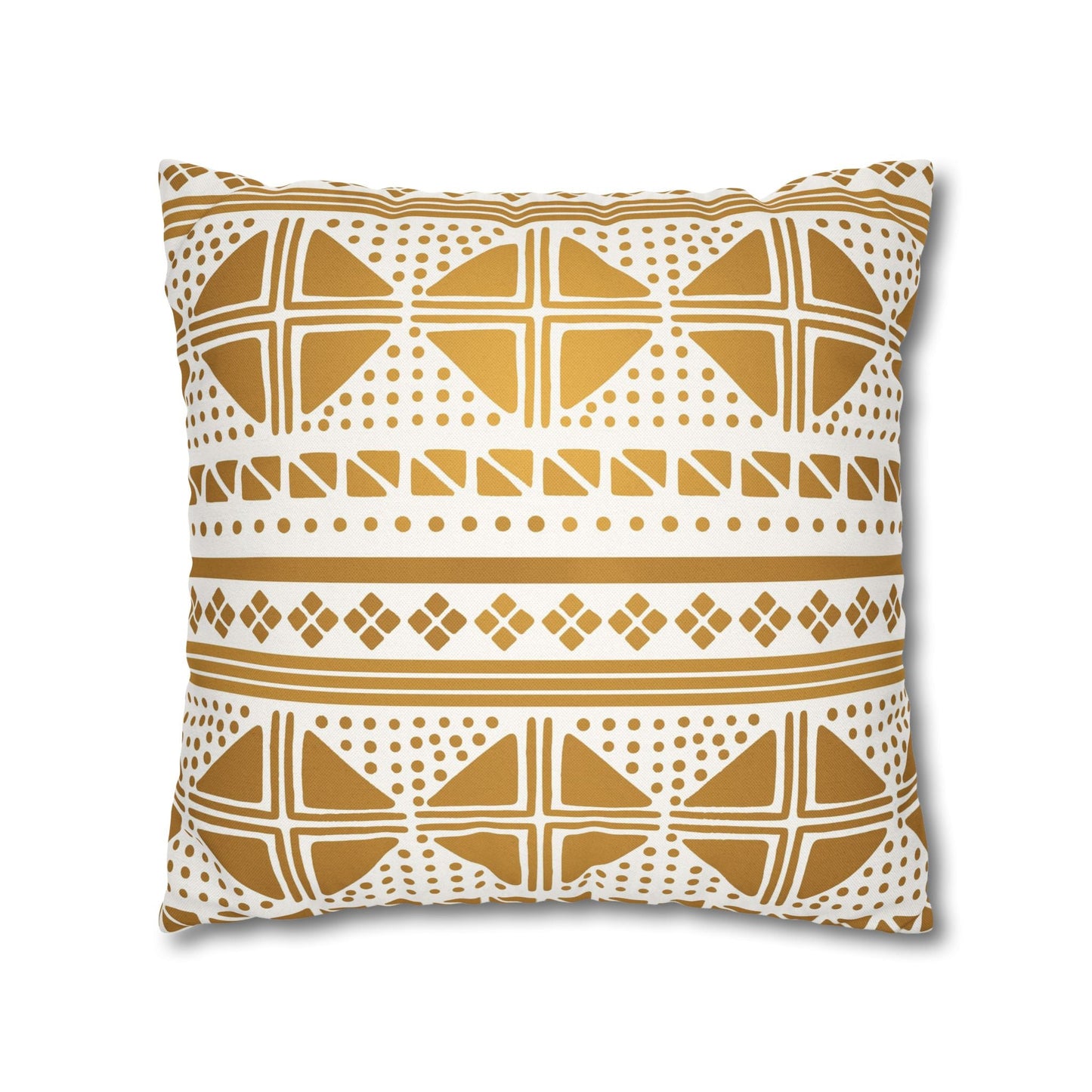 White Gold Tribal Pillow Cover - SANKTUARI DECOR