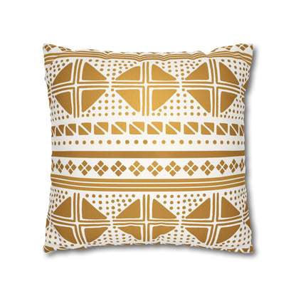 White Gold Tribal Pillow Cover - SANKTUARI DECOR